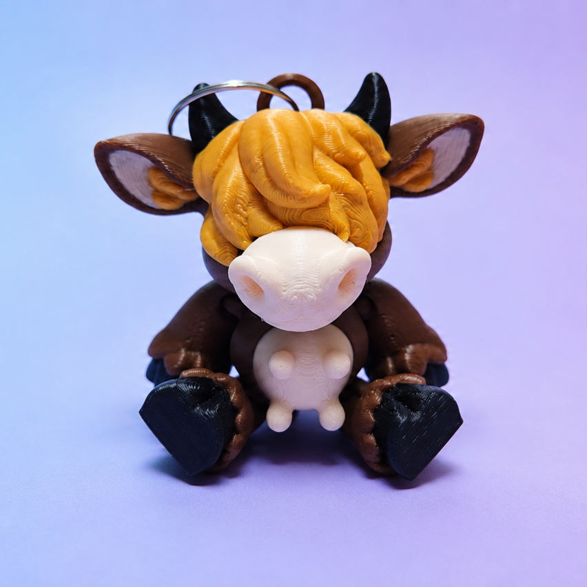 Highland Cow Keychain